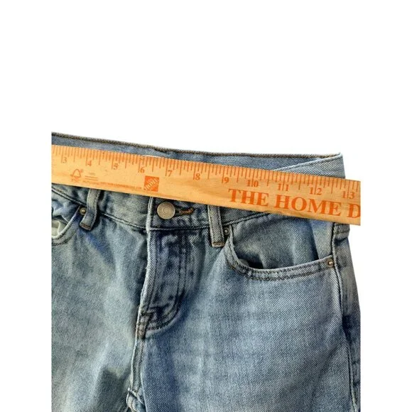 PacSun Womens Light Wash Low-Rise Straight Jeans With Button Fly Size 23 - Picture 7 of 16